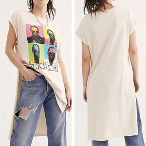 Daydreamer for Free People Elton John T-Shirt Oversized Small Festival Boho